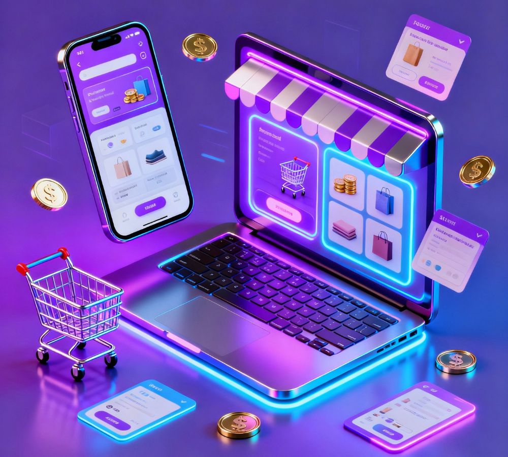 Venda online 24 horas por dia com estrutura profissional e layout exclusivo.